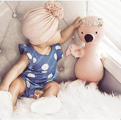 Zachte baby-turbanmuts met ruches – Herfstmagie KnuffelGlans (1+1 Gratis)