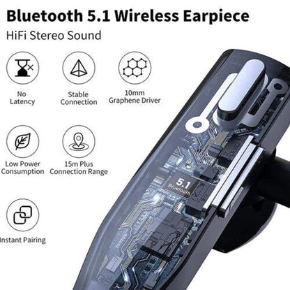 Draadloze Bluetooth 5.1 Headset met Dual Mic - RoadMic Pro