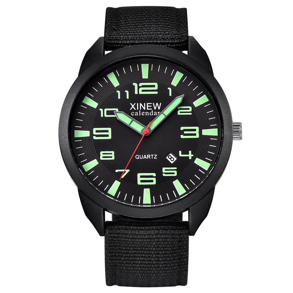Quartz Horloge met Lichtgevende Wijzerplaat & Kalender – Lumo