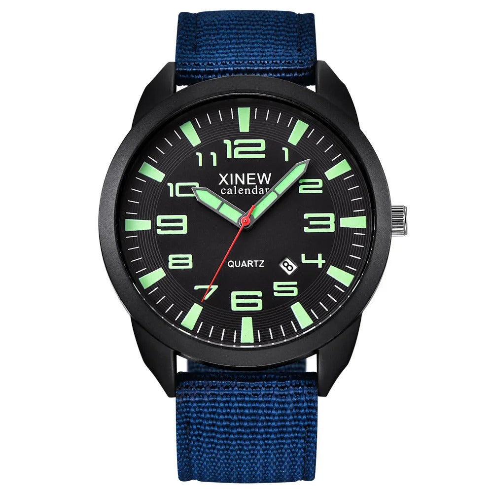 Quartz Horloge met Lichtgevende Wijzerplaat & Kalender – Lumo